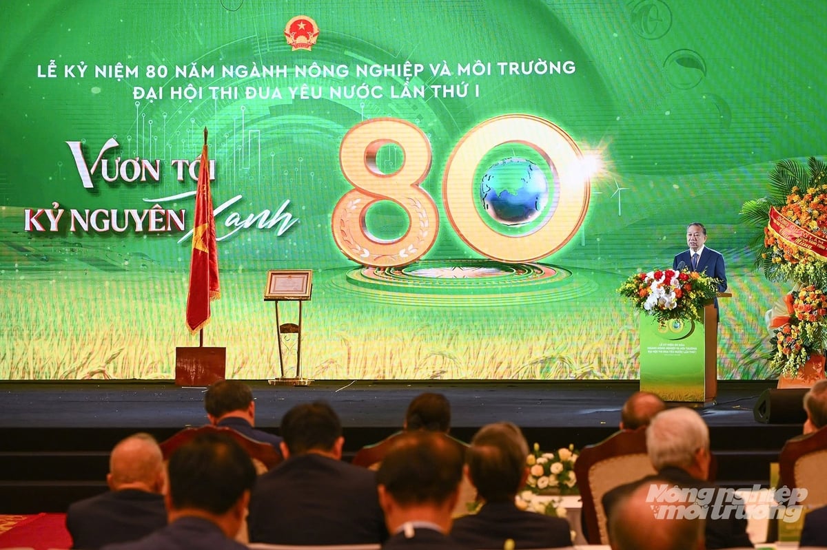 Tổng Bí thư Tô Lâm: Ngành Nông nghiệp và Môi trường luôn đồng hành cùng dân tộc, là trụ cột nền kinh tế